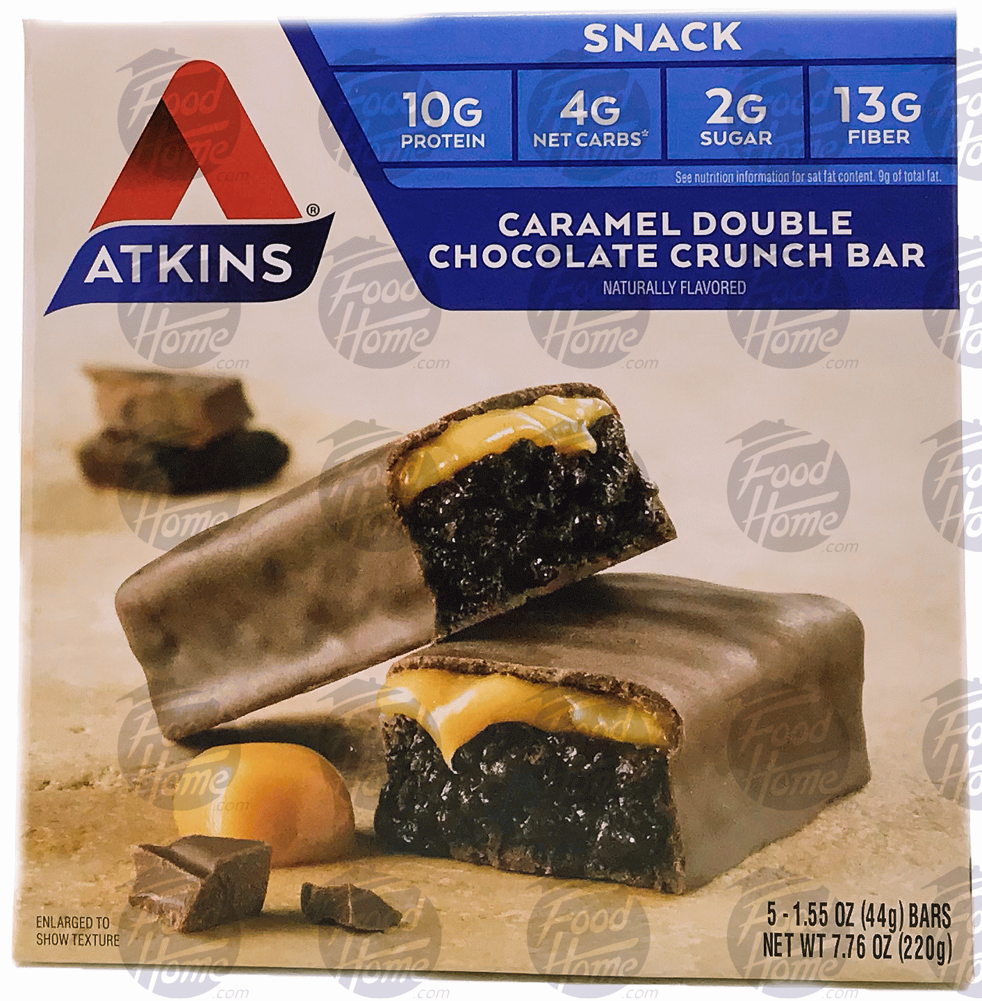 Atkins&nbsp;&nbsp;caramel double chocolate crunch bar, 5-bars Full-Size Picture